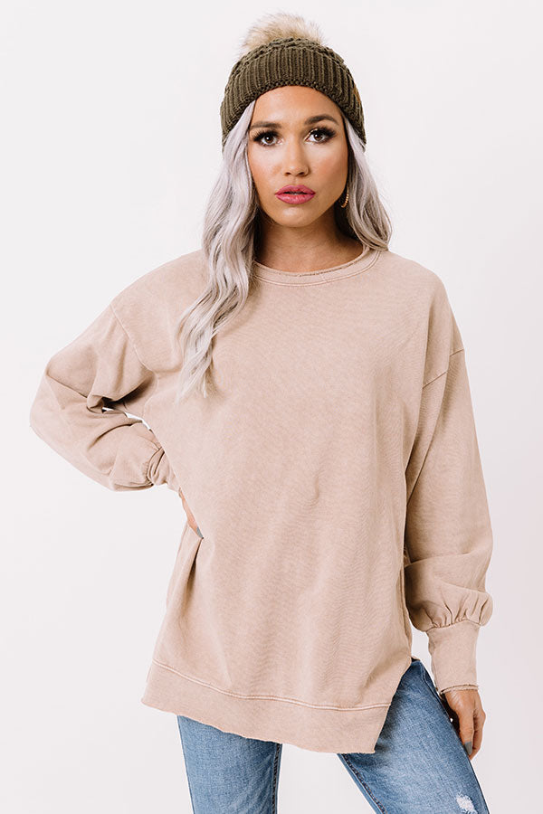 Outdoorsy Babe Sweatshirt In Iced Latte Image - 2