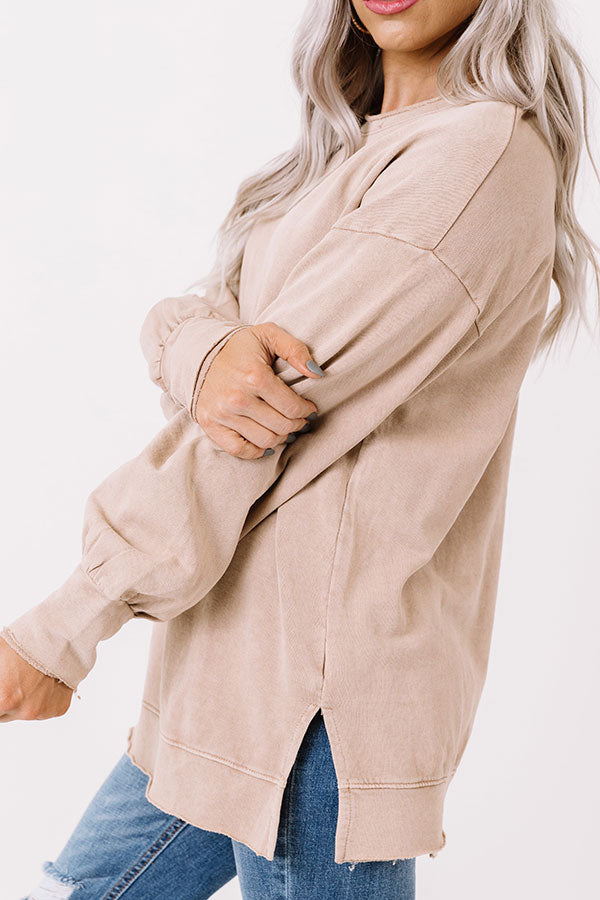 Outdoorsy Babe Sweatshirt In Iced Latte Image - 3