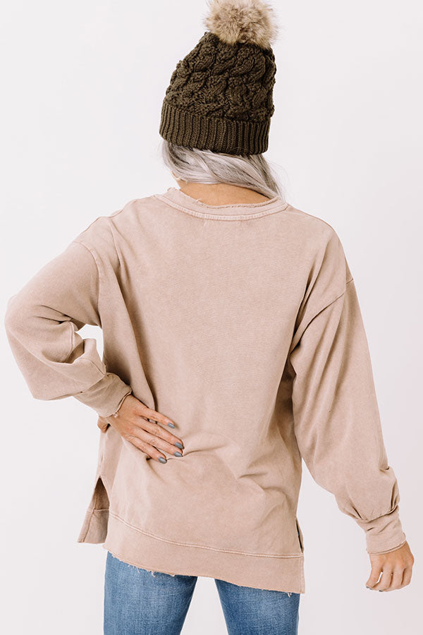 Outdoorsy Babe Sweatshirt In Iced Latte Image - 4