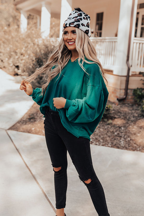Lodge Party Hoodie In Hunter Green Image - 1