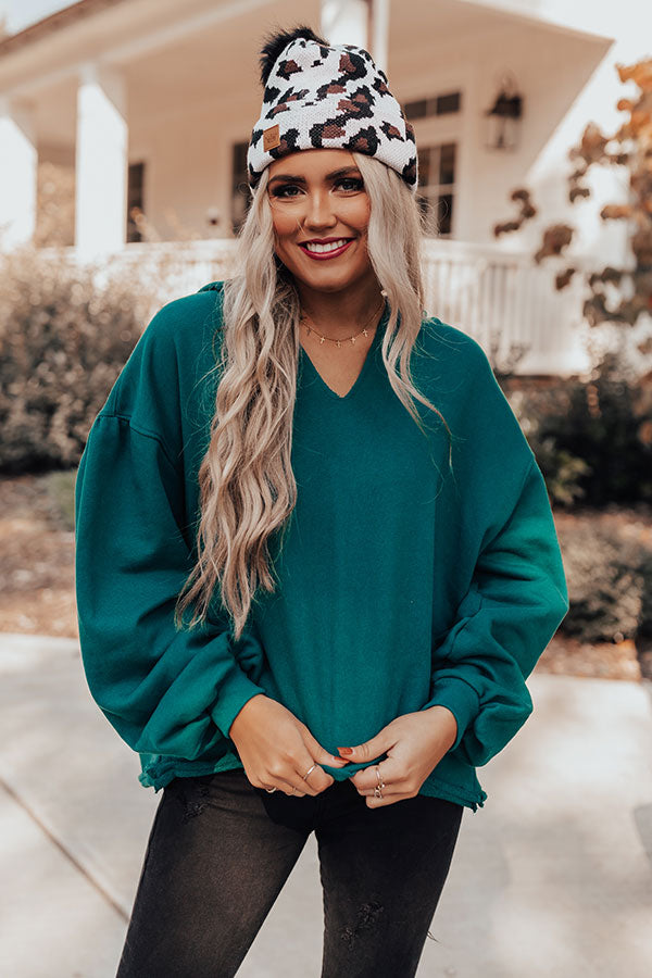 Lodge Party Hoodie In Hunter Green Image - 5