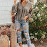 Better In Boulder Babydoll Top In Sage Image - 1