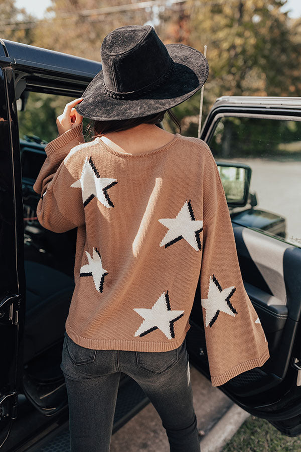 Starlit Nights Knit Sweater In Mocha Image - 5