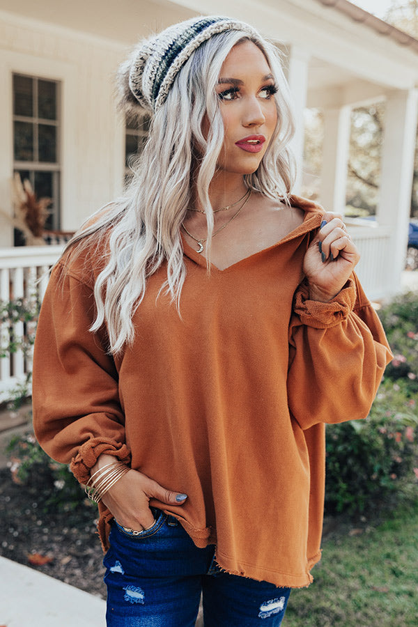 Lodge Party Hoodie In Pumpkin Image - 5