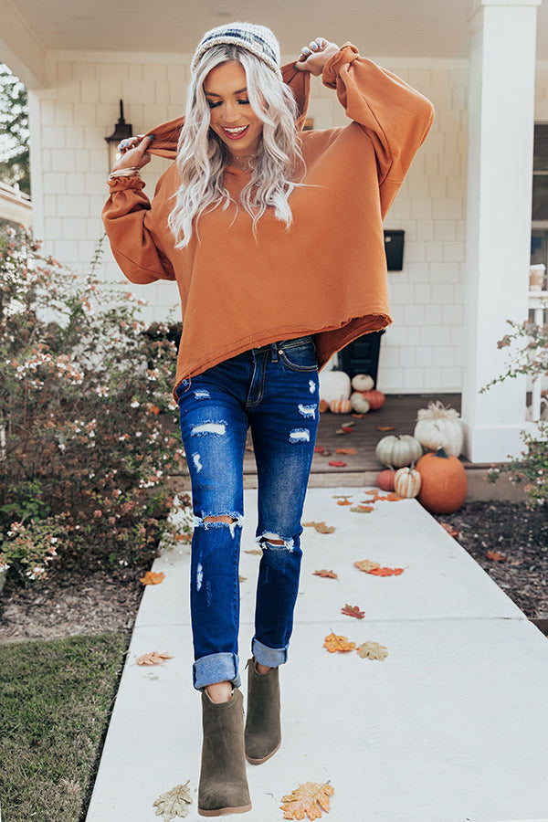Lodge Party Hoodie In Pumpkin Image - 2