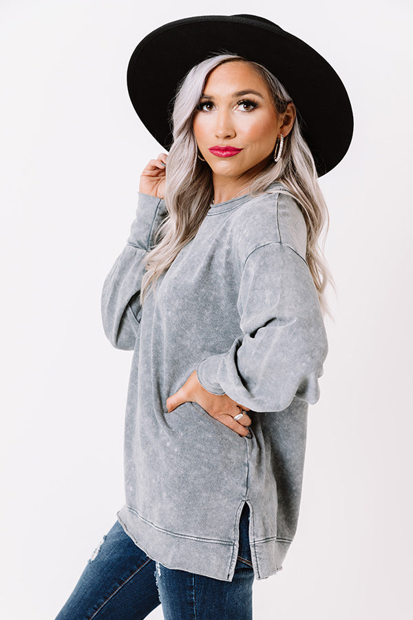Outdoorsy Babe Sweatshirt In Grey Image - 4