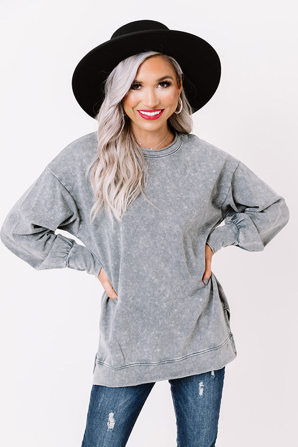 Outdoorsy Babe Sweatshirt In Grey Image - 1
