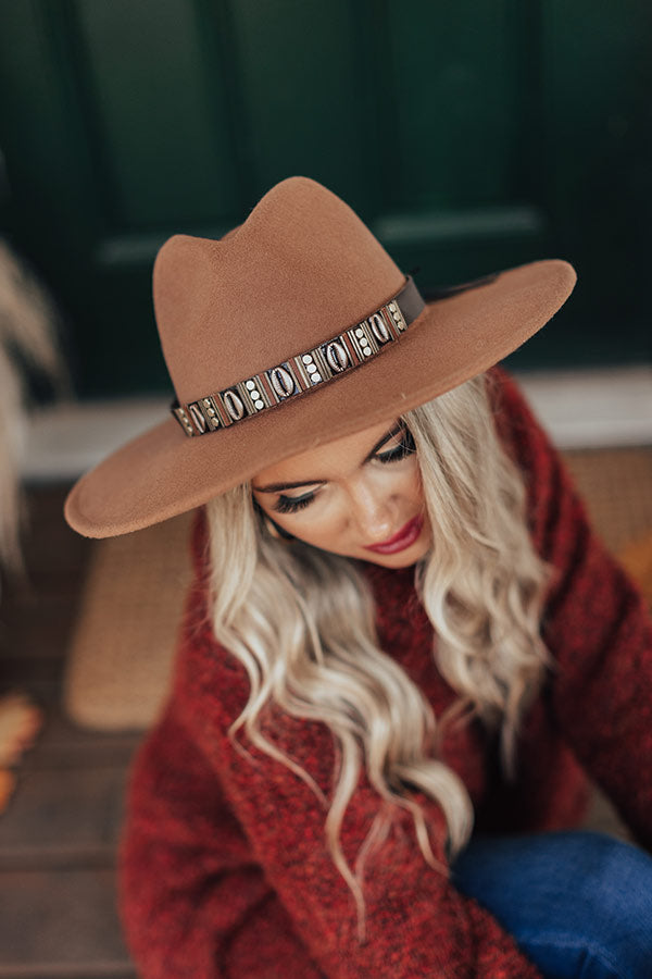 Soho Swooning Fedora Hat In Brown