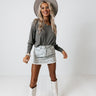 The Pemberley Snake Print Denim Skirt Image - 1