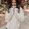 Caught Crushing Fringe Knit Sweater In Birch Image - 1