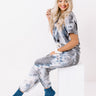 Cozy Mornings Tie Dye Top In Navy Image - 1