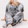 Cozy Mornings Tie Dye Top In Navy   Curves Image - 1