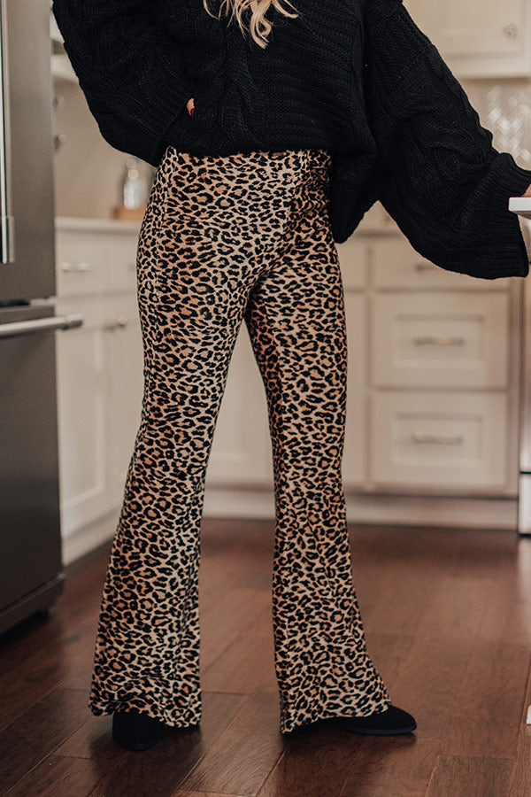 The Audette High Waist Leopard Flare