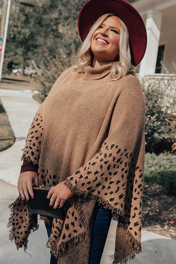 Mountain Mornings Leopard Poncho In Mocha   Curves Image - 5