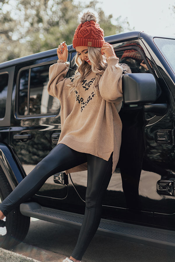 Make Your Mark Knit Sweater In Iced Latte Image - 1