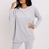 Queen Of Comfort Velour Sweatshirt In Grey Image - 1