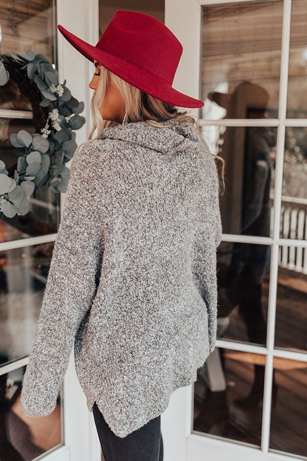 Prosecco Pick Me Up Knit Sweater In Grey Image - 4