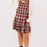 Cinnamon And Spice Plaid Babydoll Dress In Wine   Curves Image - 1