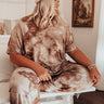 Cozy Mornings Tie Dye Top In Mocha Curves Image - 1
