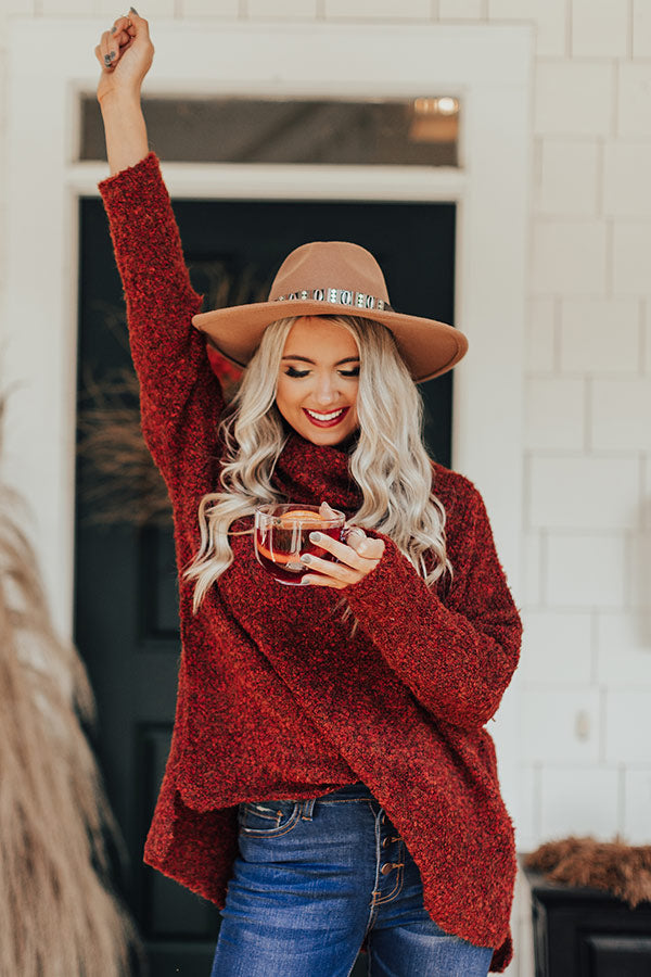Prosecco Pick Me Up Knit Sweater In Scarlet Image - 1