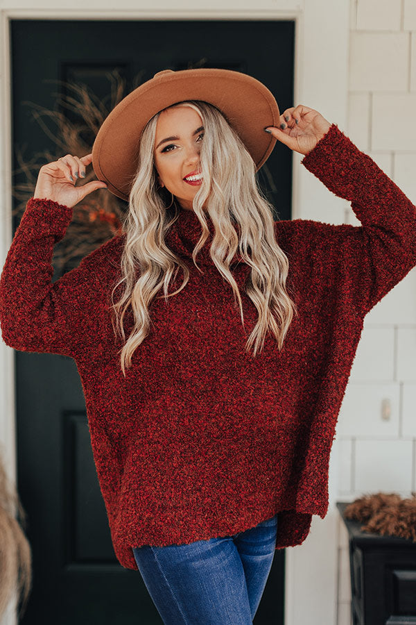 Prosecco Pick Me Up Knit Sweater In Scarlet Image - 2