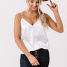 Beauty Divine Satin Tank In White Image - 1