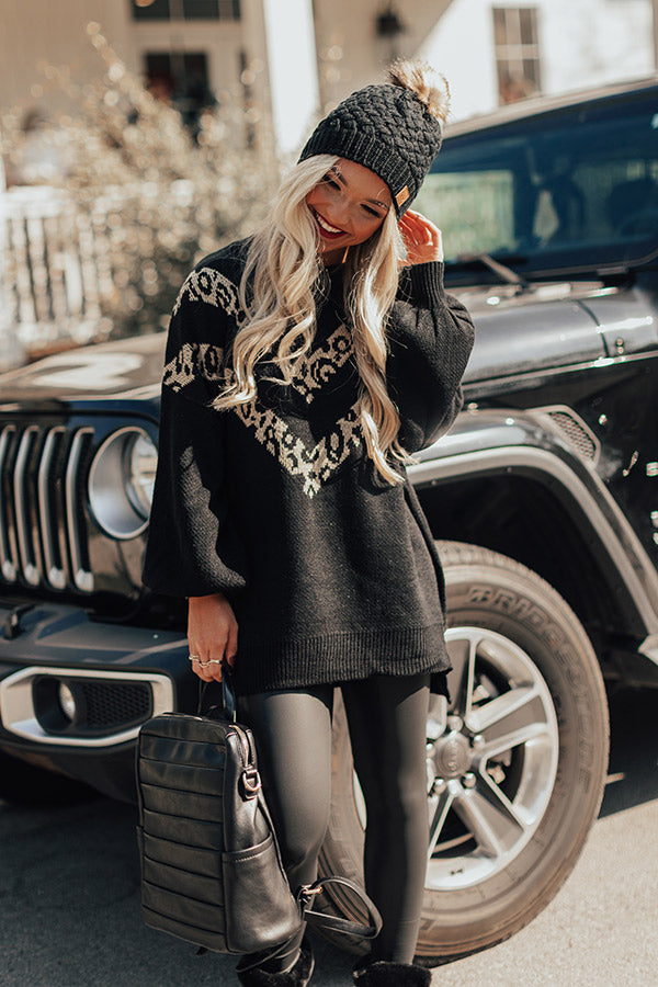 Make Your Mark Knit Sweater In Black Image - 1