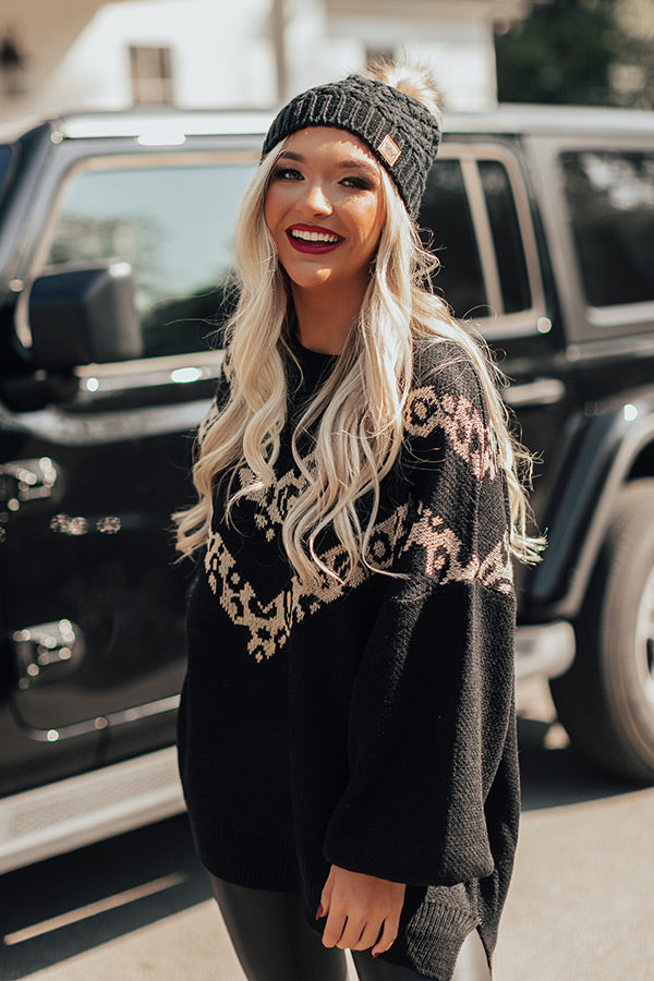 Make Your Mark Knit Sweater In Black Image - 2