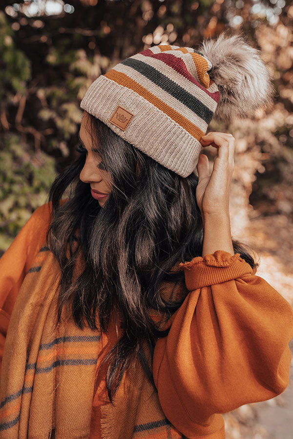 Snow Tipped Stripe Beanie