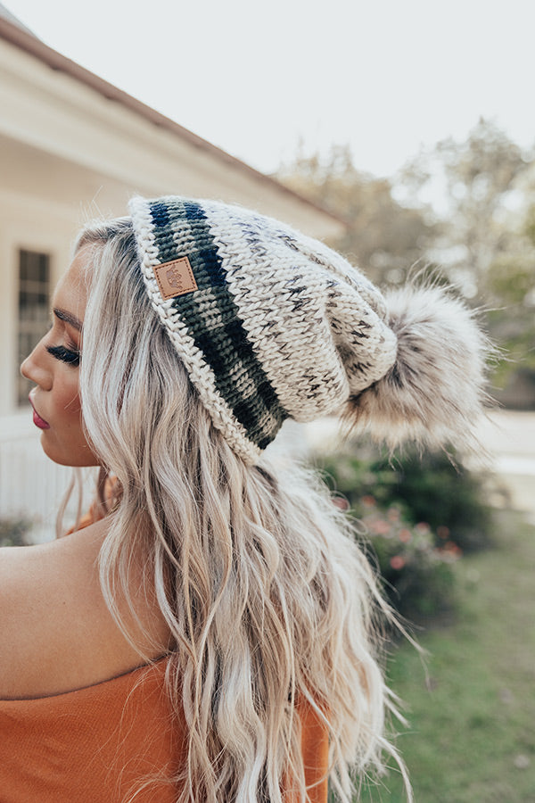Waiting For Snow Knit Beanie In Olive Image - 2