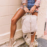 Athens Adventure Faux Leather Backpack In Iced Latte Image - 1