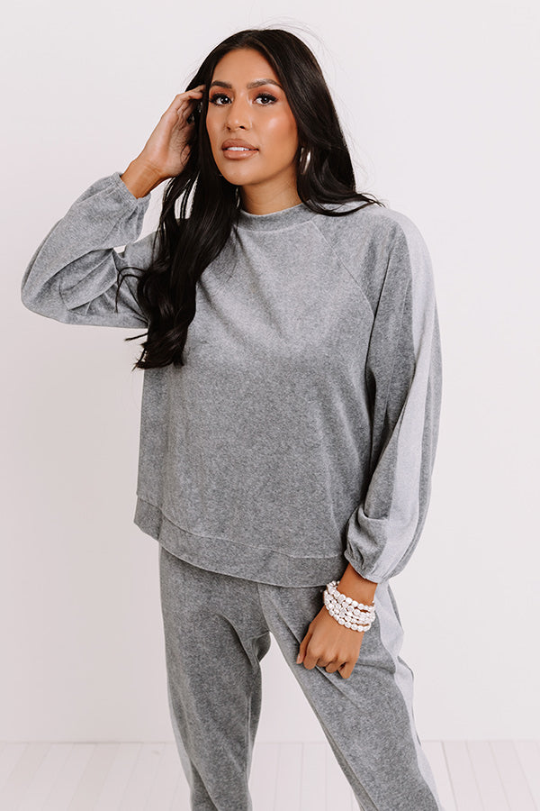Cozy Queen Velour Sweatshirt Image - 1