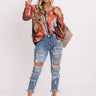 Shades Of Fall Tie Dye Top In Rust Image - 1