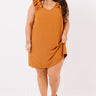 Song And Dance Ruffle Shift Dress In Pumpkin Curves Image - 1