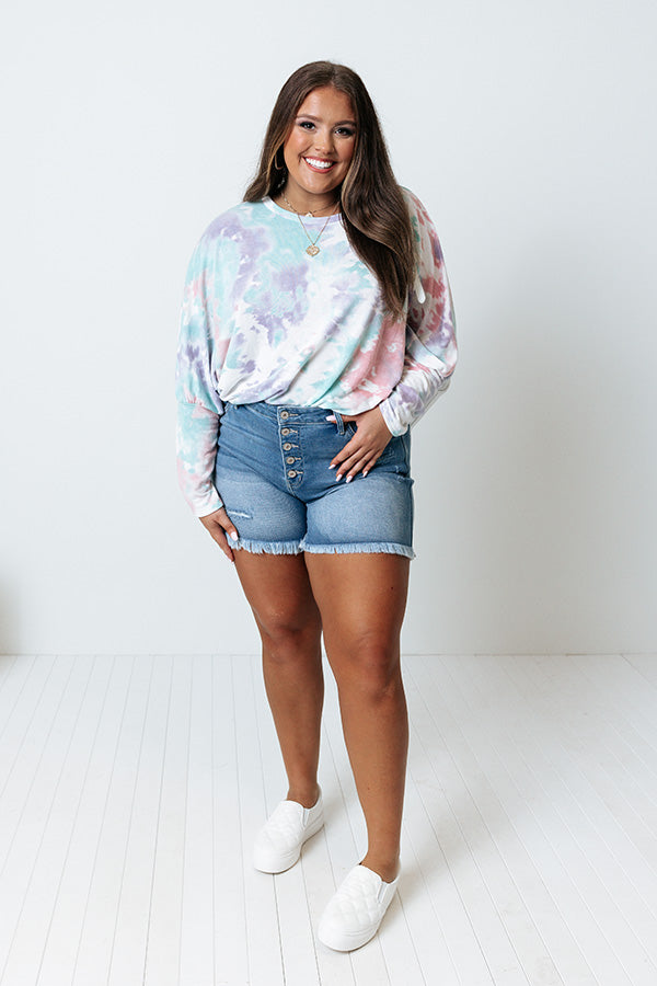 Friends By The Sea Tie Dye Top Curves Image - 2