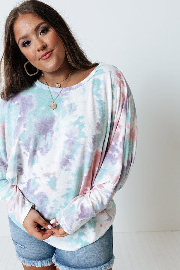 Friends By The Sea Tie Dye Top Curves Image - 4