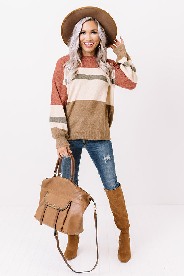 Making Mocha Moves Stripe Sweater Image - 1