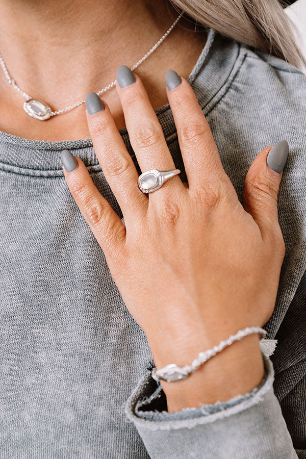 Kendra Scott Anna Silver Band Ring in Grey Illusion Image - 1