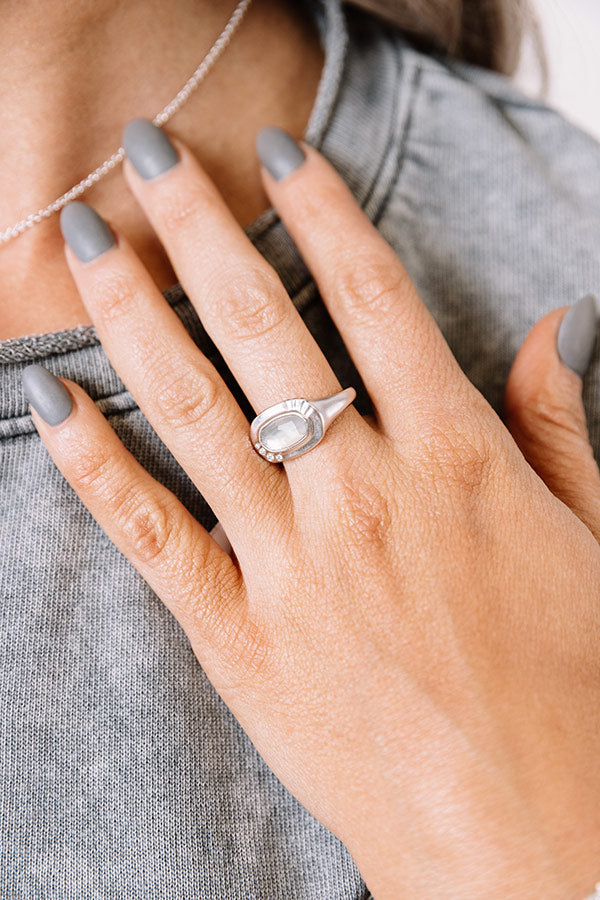 Kendra Scott Anna Silver Band Ring in Grey Illusion Image - 2