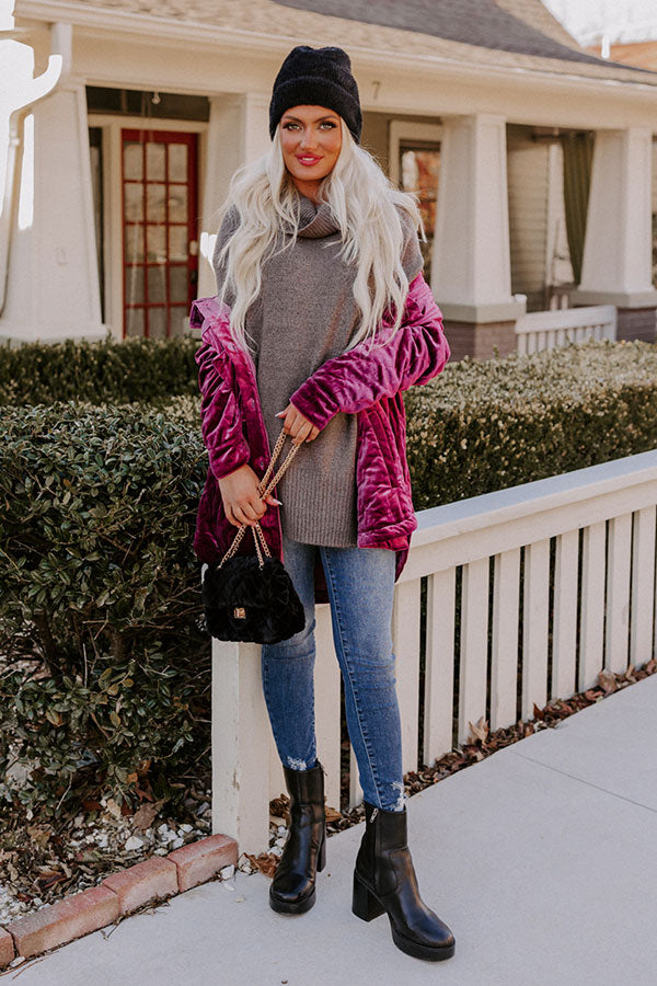 Aspen Road Trip Sweater In Charcoal Image - 1
