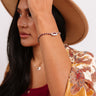 Kendra Scott Anna Gold Friendship Bracelet in Bronze Veined Maroon Jade Image - 1
