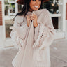 London Fog Knit Cardigan In Cream Image - 1