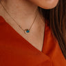 Kendra Scott Anna Vintage Gold Pendant Necklace in Teal Apatite Image - 1