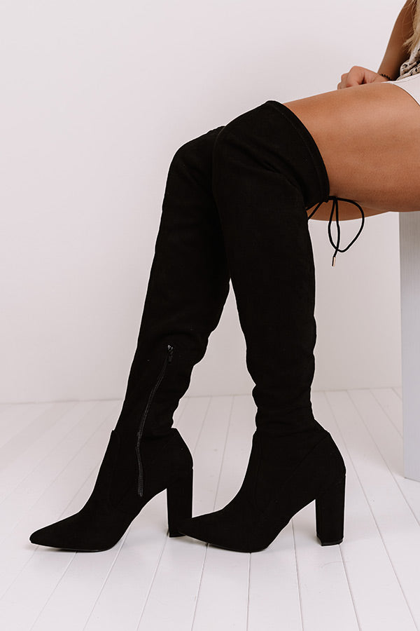 The Telluride Faux Suede Thigh High Boot Image - 2