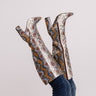 The Marsi Snake Print Knee High Boot In Navy Image - 1