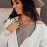 Eiffel Tower Sparkles Layered Necklace in Dark Grey Image - 1