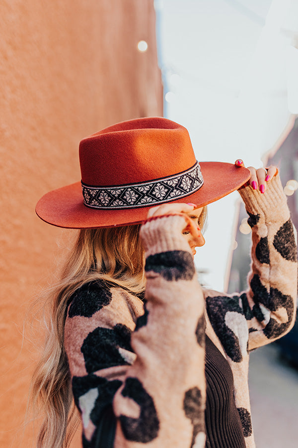 Fated Love Wool Hat In Rust