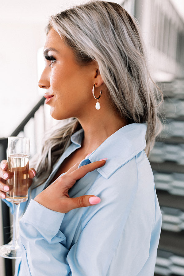 Bottle Of Bubbles Hoop Earrings