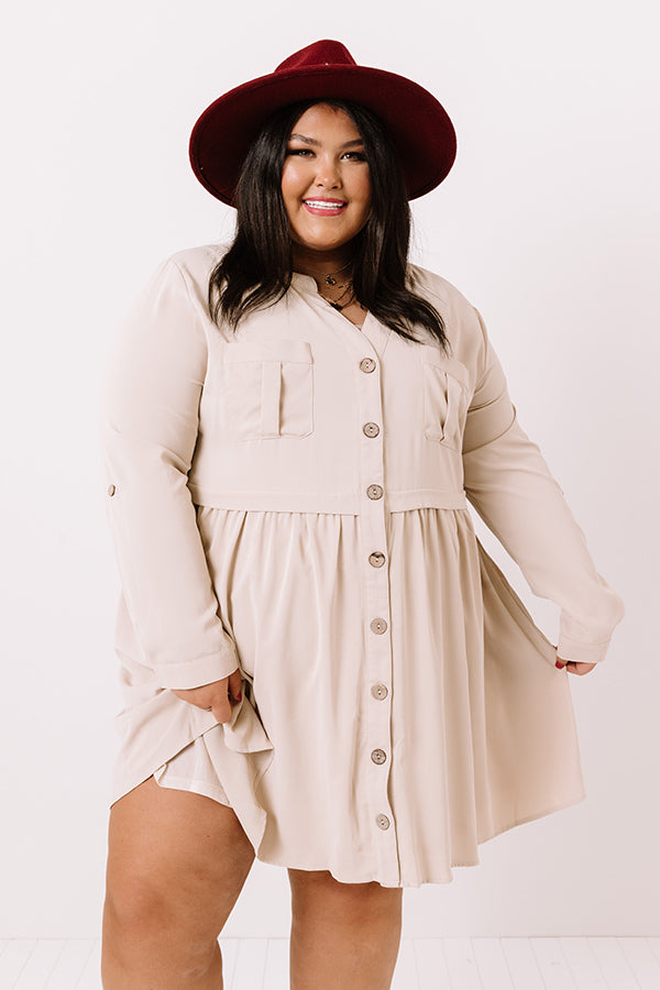 Talk Of The Town Shift Dress In Birch Curves Image - 2