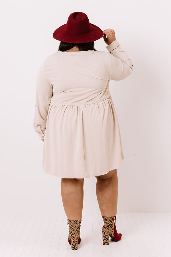 Talk Of The Town Shift Dress In Birch Curves Image - 3